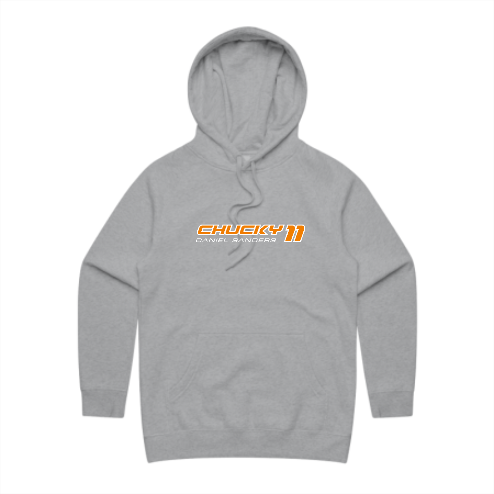 Womens Chucky11 Race Hoody - Orange Solid Stencil